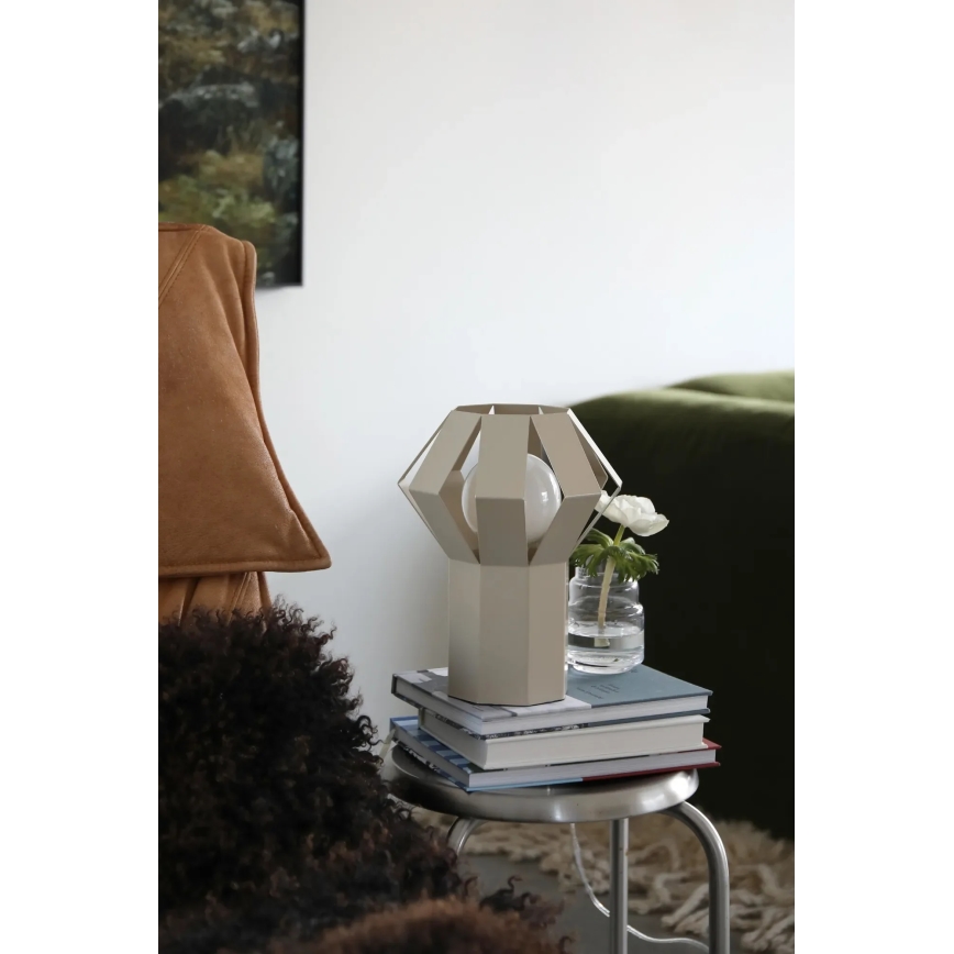Markslöjd 109147 - Lampada da tavolo OCTA 1xE27/60W/230V crema