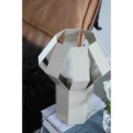Markslöjd 109147 - Lampada da tavolo OCTA 1xE27/60W/230V crema