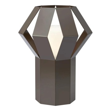 Markslöjd 109148 - Lampada da tavolo OCTA 1xE27/60W/230V marrone
