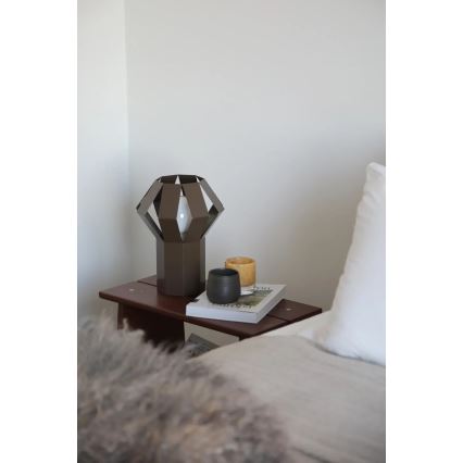 Markslöjd 109148 - Lampada da tavolo OCTA 1xE27/60W/230V marrone