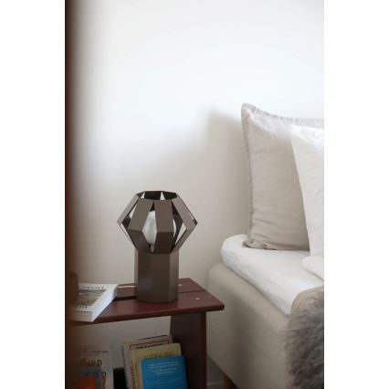 Markslöjd 109148 - Lampada da tavolo OCTA 1xE27/60W/230V marrone