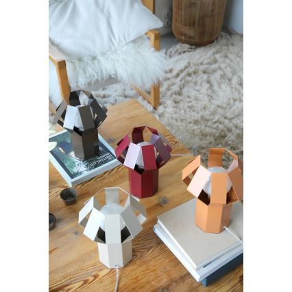 Markslöjd 109148 - Lampada da tavolo OCTA 1xE27/60W/230V marrone