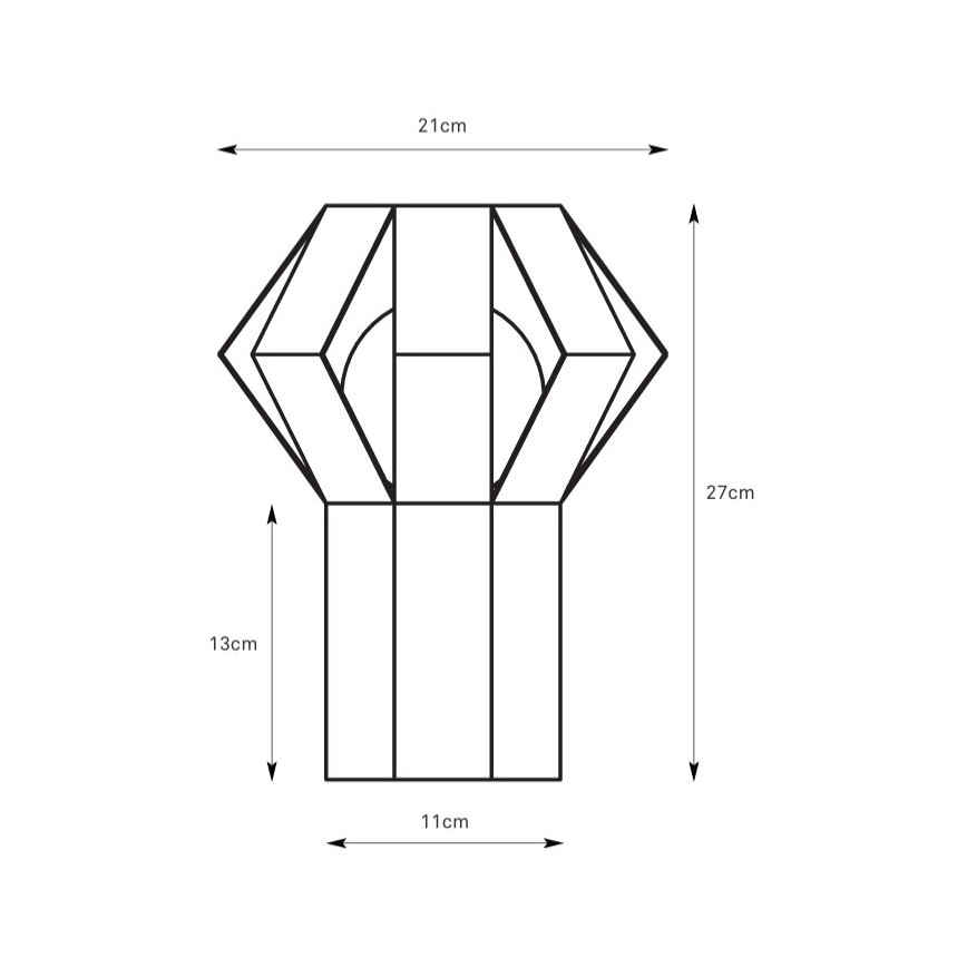 Markslöjd 109149 - Lampada da tavolo OCTA 1xE27/60W/230V arancione