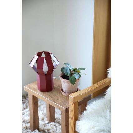 Markslöjd 109150 - Lampada da tavolo OCTA 1xE27/60W/230V bordeaux