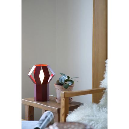 Markslöjd 109150 - Lampada da tavolo OCTA 1xE27/60W/230V bordeaux