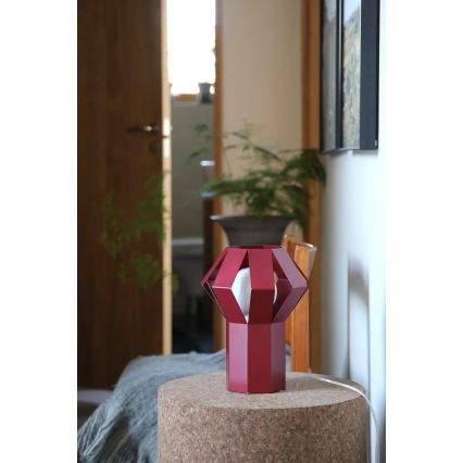 Markslöjd 109150 - Lampada da tavolo OCTA 1xE27/60W/230V bordeaux