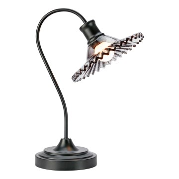 Markslöjd 109151 - Lampada da tavolo NOVIA 1xE27/60W/230V nero/grigio fumé