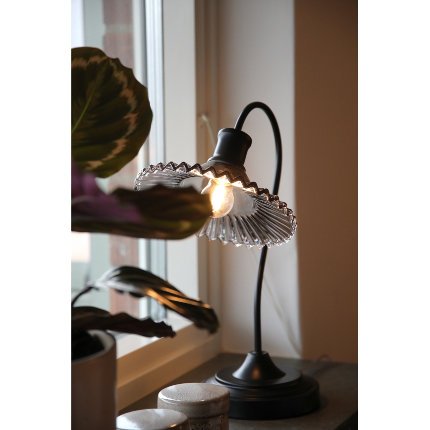 Markslöjd 109151 - Lampada da tavolo NOVIA 1xE27/60W/230V nero/grigio fumé
