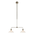 Markslöjd 109160 - Lampadario con asta VELA 2xE27/60W/230V bianco/ottone