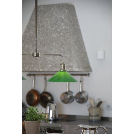 Markslöjd 109161 - Lampadario su asta VELA 2xE27/60W/230V verde/ottone
