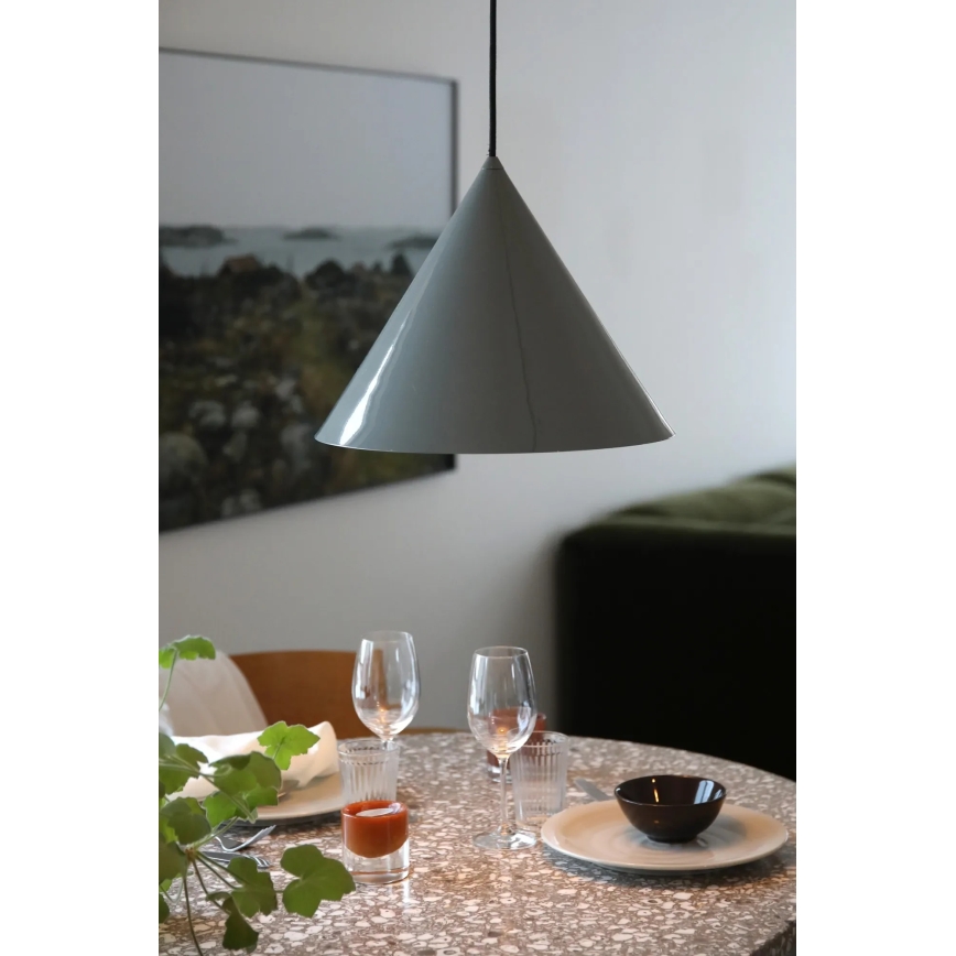 Markslöjd 109162 - Lampadario a sospensione su cavo TIP 1xE27/60W/230V Ø 37,5 cm grigio