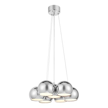 Markslöjd 109167 - Lampadario a sospensione su cavo CUPOLO 7xE14/40W/230V Ø 45 cm cromo lucido