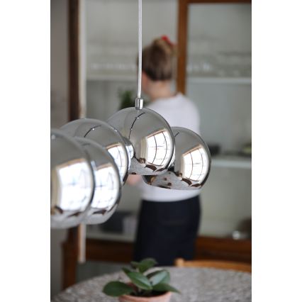Markslöjd 109168 - Lampadario sospeso con cavo CUPOLO 7xE14/40W/230V cromo lucido