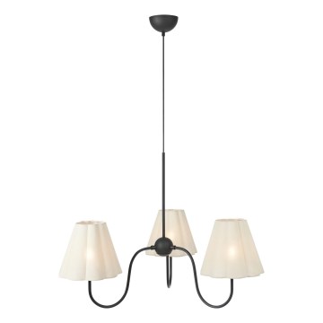 Markslöjd 109172 - Lampadario a cavo VEYA 3xE14/40W/230V lino/nero