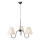 Markslöjd 109172 - Lampadario sospeso con cavo VEYA 3xE14/40W/230V Ø 90 cm lino/nero