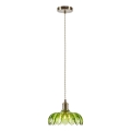 Markslöjd 109177 - Lampadario a cavo KURAGE 1xE27/40W/230V ottone/verde fumé