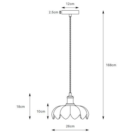 Markslöjd 109177 - Lampadario a cavo KURAGE 1xE27/40W/230V ottone/verde fumé