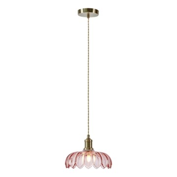 Markslöjd 109178 - Lampadario a sospensione con cavo KURAGE 1xE27/40W/230V ottone/rosa fumé