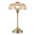Markslöjd 109180 - Lampada da tavolo KURAGE 1xE27/60W/230V ottone/beige fumé