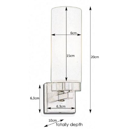 Markslöjd 234744 - Applique da bagno STELLA 1xE14/40W/230V IP144