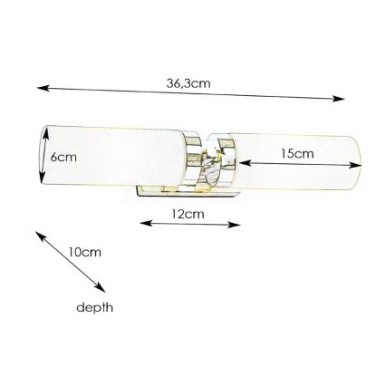 Markslöjd 234844, 450712 - Lampada da bagno STELLA 2xE14/40W/230V IP44