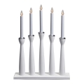 Markslöjd 702229 - Candelabro di Natale MASESKÄR 5xE10/3W/230V bianco