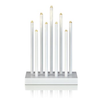 Markslöjd 702588 - Candelabro di Natale LED VIIK 9xLED/0,54W/230/3V bianco