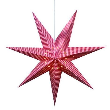 Markslöjd 702785 - decorazione natalizia GULLI 1xE14/25W/230V STELLA 75 cm rosso