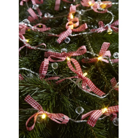 Markslöjd 702943-LED Catena natalizia con decorazione ROSETTA 20xLED/3xAA 2,2m bianco caldo