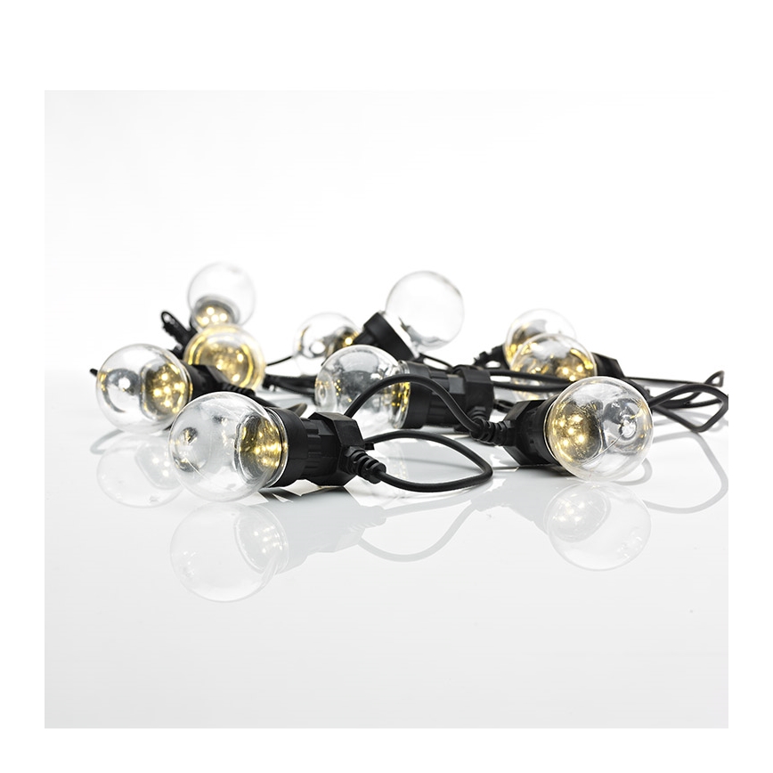 Markslöjd 703181 - Catena luminosa LED da esterno DAKKE 10xLED 7,5m IP44 bianco caldo