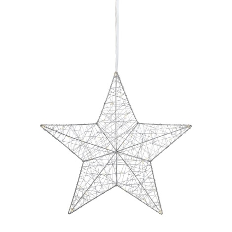 Markslöjd 703436 - Decorazione di Natale LED ARTUR 30xLED/0,9W/4,5V argento 50 cm