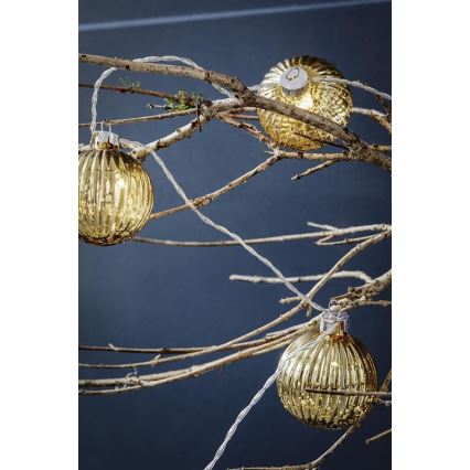 Markslöjd 703781 - Catena natalizia LED BIGSOLO 10xLED/3xAA 1,65m bianco caldo