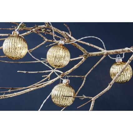 Markslöjd 703781 - Catena natalizia LED BIGSOLO 10xLED/3xAA 1,65m bianco caldo