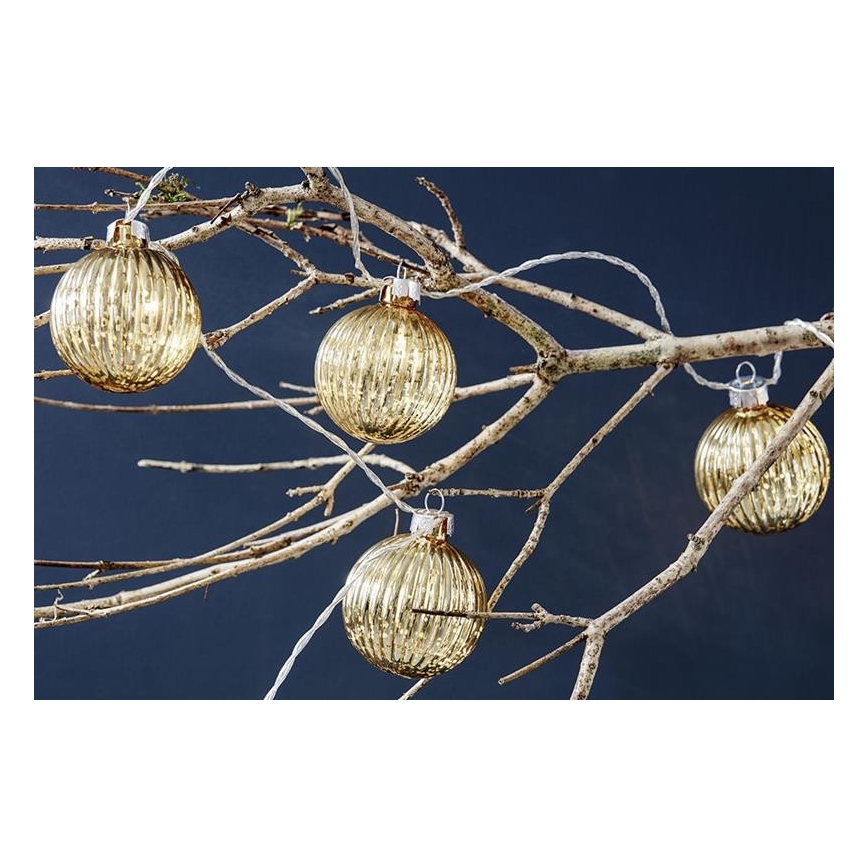 Markslöjd 703781 - Catena natalizia LED BIGSOLO 10xLED/3xAA 1,65m bianco caldo