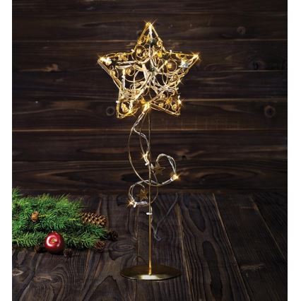 Markslöjd 703900 - Decorazione di Natale LED HAGABERG 20xLED/0,5W/230/24V oro