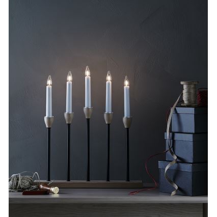 Markslöjd 704160 - Candelabro di natale JOHANSFORS 5xE10/3W/230V