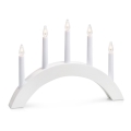 Markslöjd 704469 - Candelabro di Natale ATLE 5xE10/3W/230V bianco