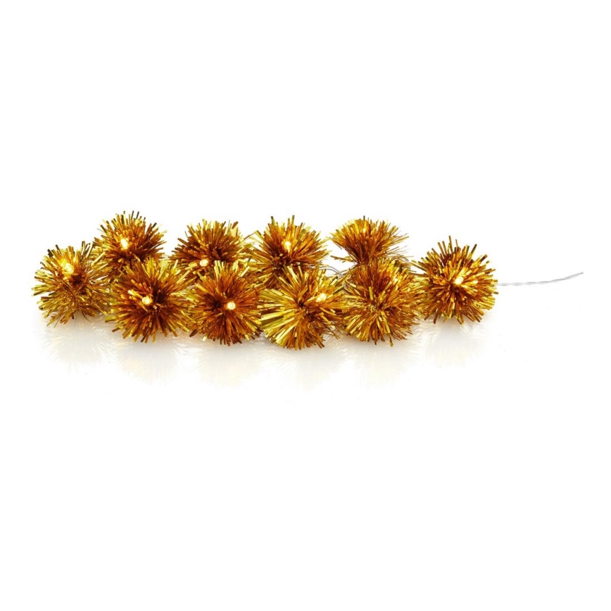 Markslöjd 704775 - Catena natalizia LED POMPOM 10xLED/2xAA 2,75m