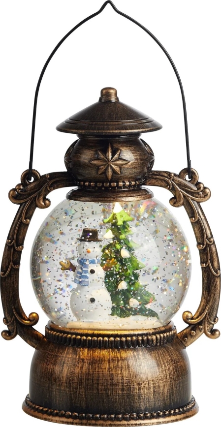 Markslöjd 705053 - Decorazione natalizia a LED LOTHAR LED/0,15W/3xAA lanterna bronzo