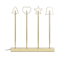 Markslöjd 705254 - Candelabro di Natale GINGER 4xE5/0,8W/230/12V ottone