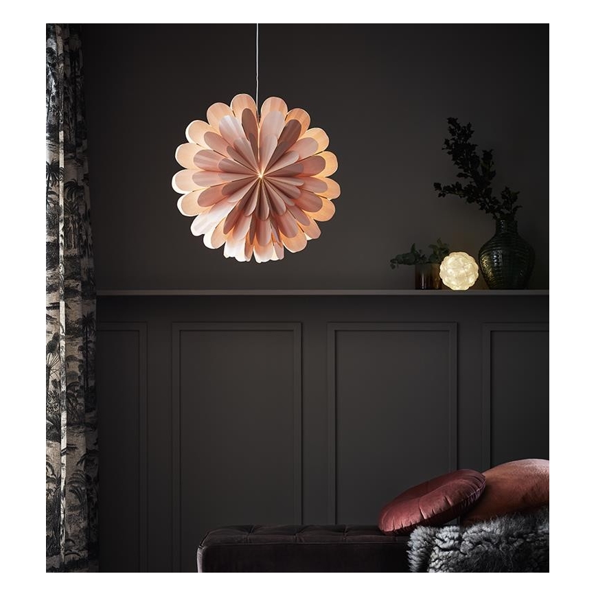 Markslöjd 705307 - Decorazione di Natale MARIGOLD 1xE14/25W/230V 60 cm rosa