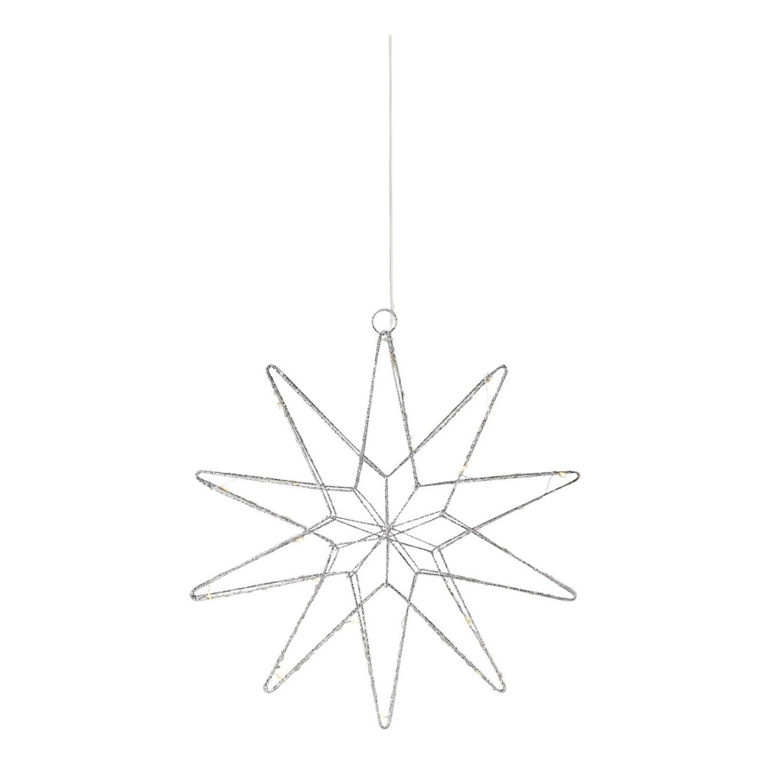 Markslöjd 705750 - Decorazione natalizia LED GLEAM LED/0,6W/3xAA argento