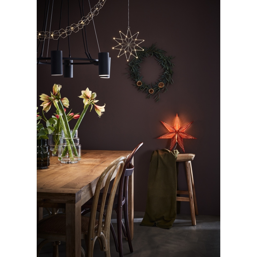 Markslöjd 705753 - Catena luci LED decorativa SERVE LED/3xAA 1,9m argento
