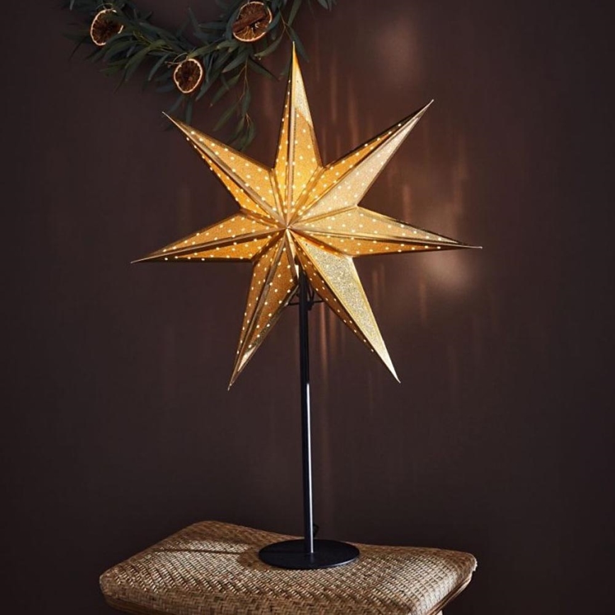 Markslöjd 705795 - Decorazione natalizia GLITTER 1xE14/25W/230V 65 cm nero/oro