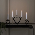 Markslöjd 705938 - Candelabro natalizio MELISSA 5xE10/3W/230V nero/ottone