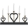 Markslöjd 705938 - Candelabro natalizio MELISSA 5xE10/3W/230V nero/ottone