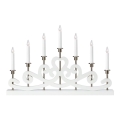 Markslöjd 705965 - Candelabro natalizio NIGHTFALL 7xE10/3W/230V bianco