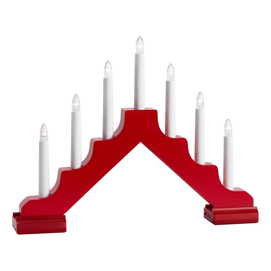 Markslöjd 706050 - Candelabro natalizio a LED EVELIN 7xLED/0,06W/6xAA bianco