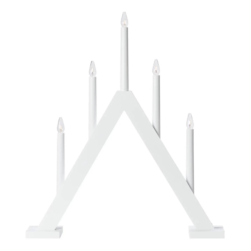Markslöjd 706222 - Candelabro natalizio ARIELE 5xE10/3W/230V pino/bianco