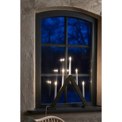 Markslöjd 706224 - Candelabro natalizio ARIELE 5xE10/3W/230V pino/marrone